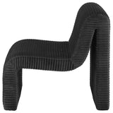 Drayton Upholstered Curved Armless Accent Chair Black