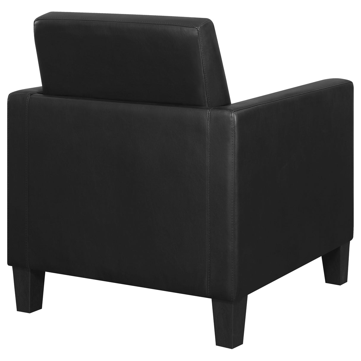 Julio Upholstered Accent Chair with Track Arms Black