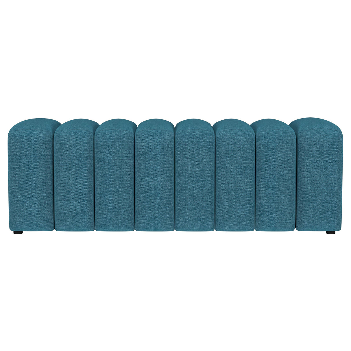 Summer Fabric Upholstered Tufted Accent Bench Peacock Blue