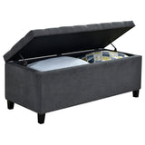 Cababi Upholstered Storage Bench Black and White