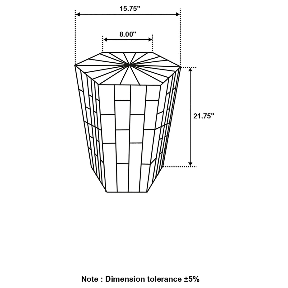 Dermot Hexagon Sunburst Top Accent Table Natural