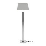 Carmen Geometric Base Floor Lamp Silver