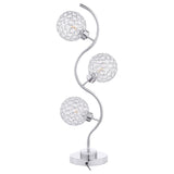 Amberley 33-inch 3-light Curvy Metal Table Lamp Silver