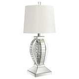 Klein Table Lamp with Drum Shade White and Mirror