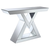 Cerecita Console Table with Triangle Base Clear Mirror