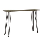 Neville Rectangular Console Table Concrete and Black