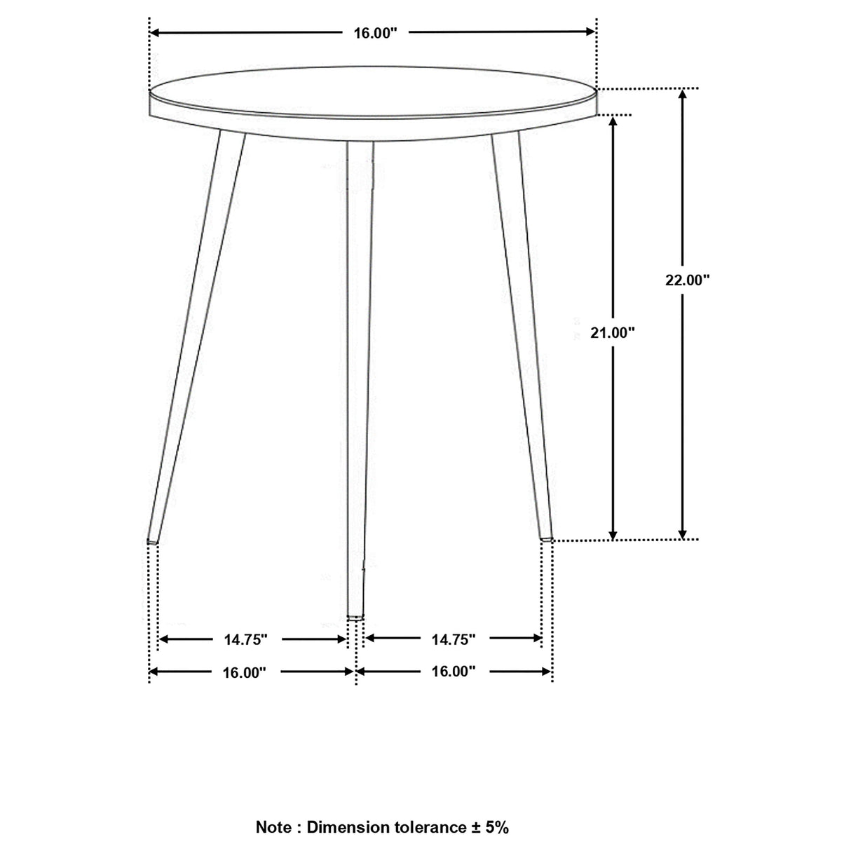 Acheson Round Accent Table White and Gold