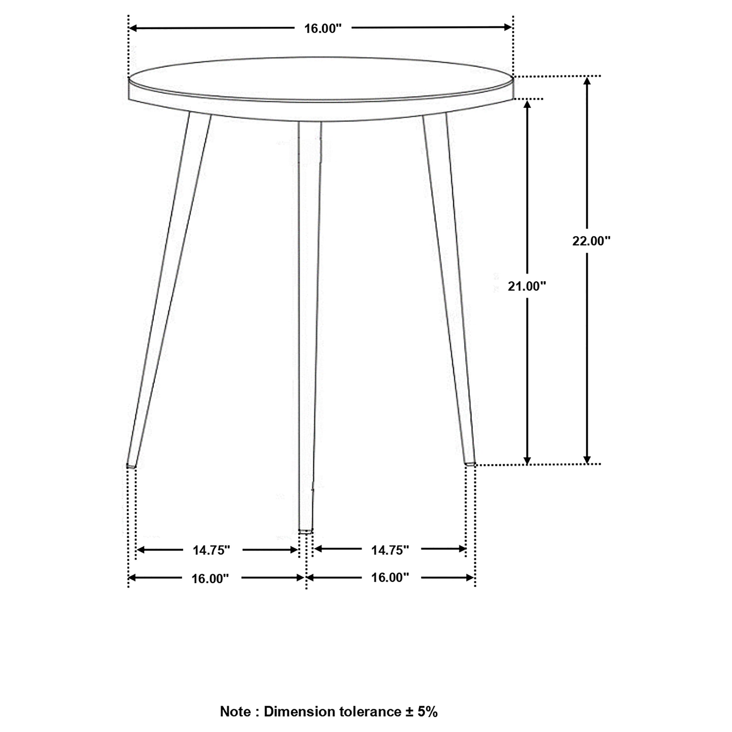 Acheson Round Accent Table White and Gold