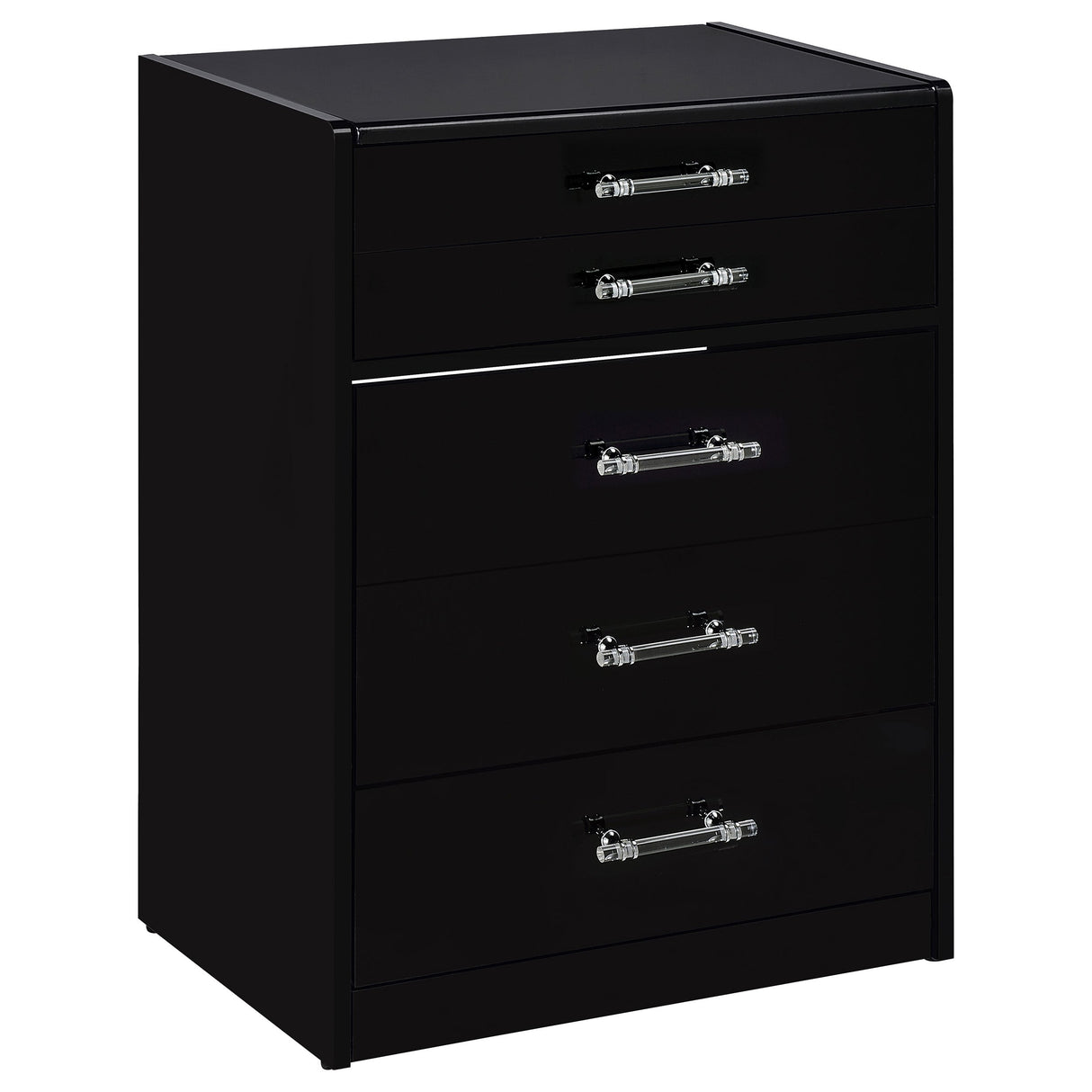 Danbury 3-drawer Makeup Vanity & Stool Set Black High Gloss