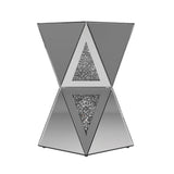 Matheo Geometric Side Table Silver