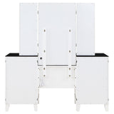 Talei 6-drawer Vanity Set with Hollywood Lighting Black and White