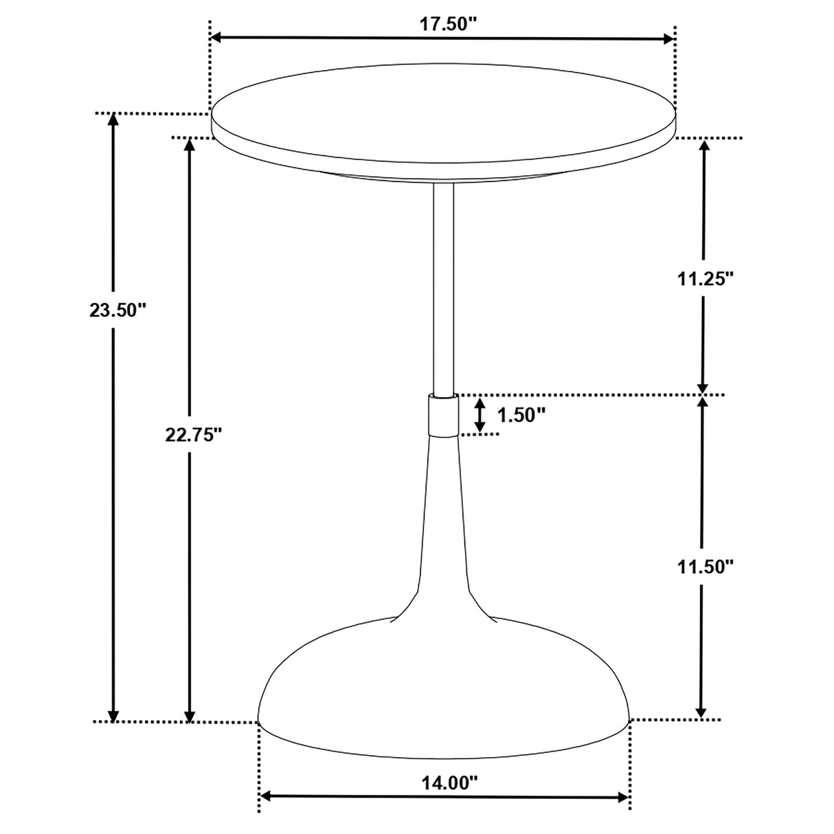 Alicia Round Marble Top Side Table Antique White