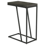 Sergio Chevron Rectangular Accent Table Rustic Grey