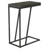 Sergio Chevron Rectangular Accent Table Rustic Grey