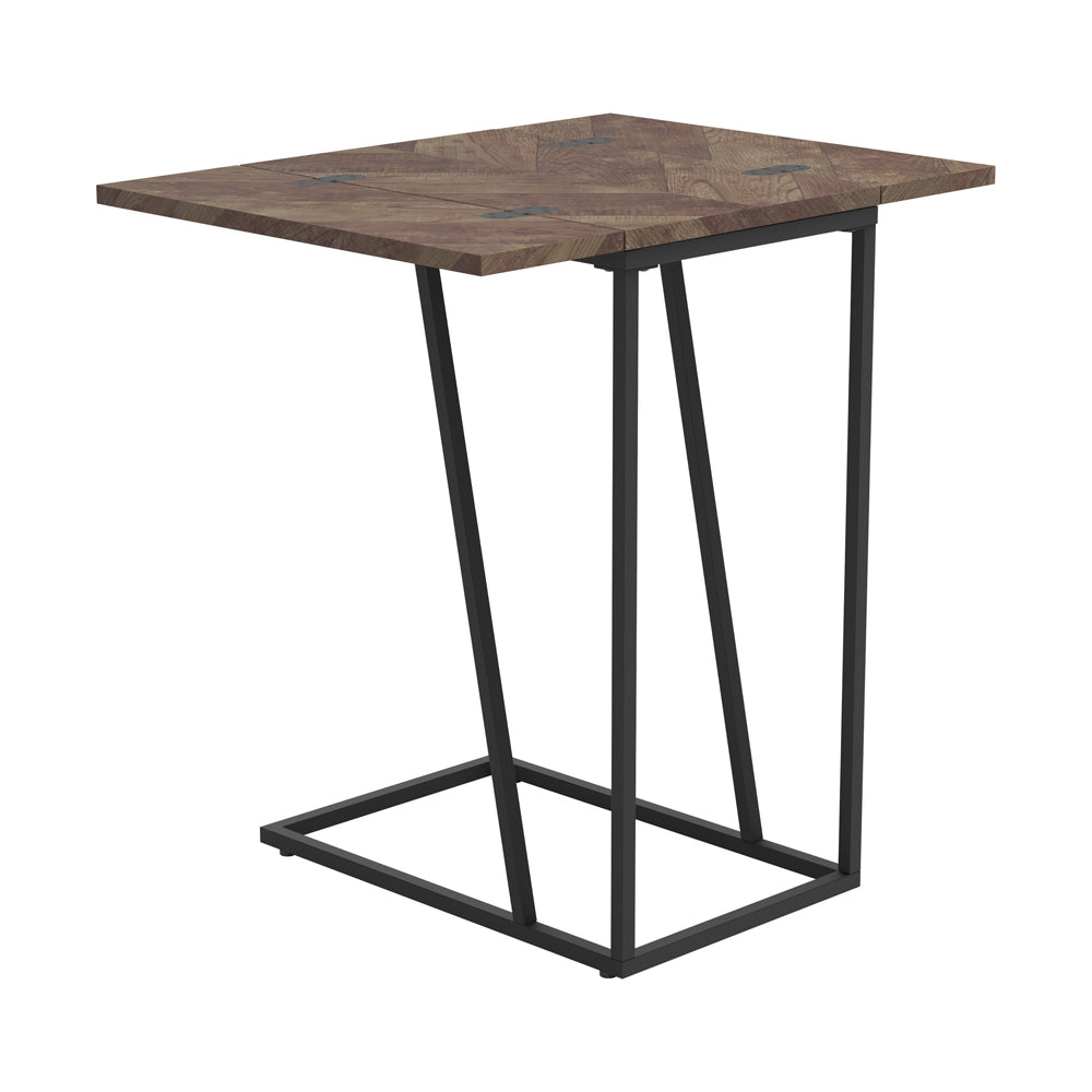 Carly Expandable Chevron Rectangular Accent Table Tobacco