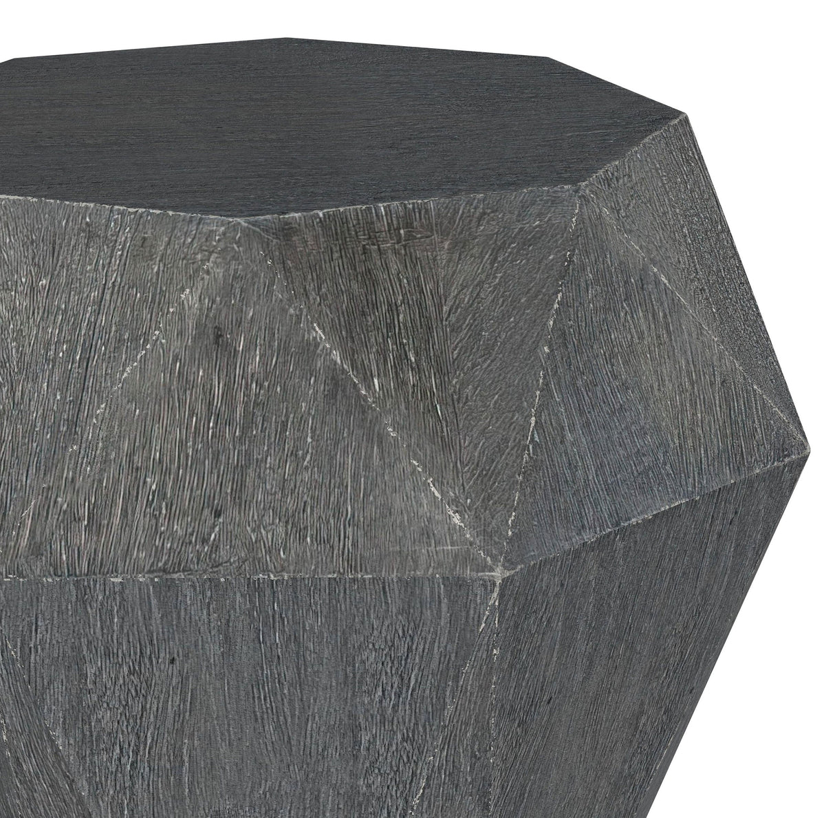 Jacinto Octagonal Solid Mango Wood Side Table Grey