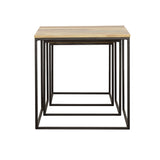 Belcourt 3-piece Square Nesting Tables Natural and Black