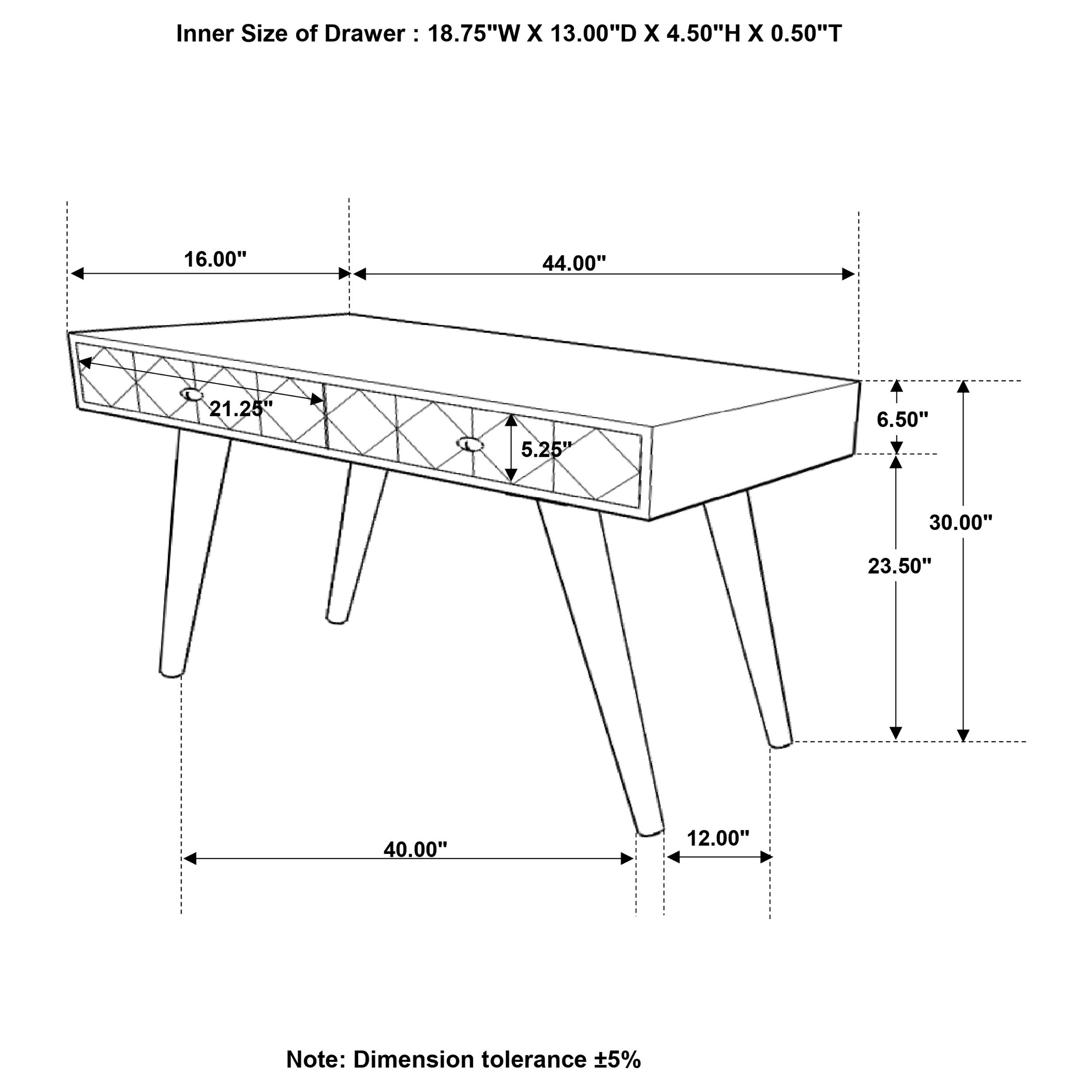 Alyssum Rectangular Storage Console Table Natural