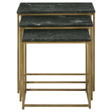 Medora 3-piece Nesting Table with Marble Top