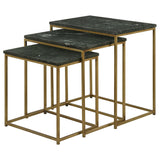 Medora 3-piece Nesting Table with Marble Top