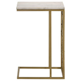 Angeliki Accent Table with Marble Top White