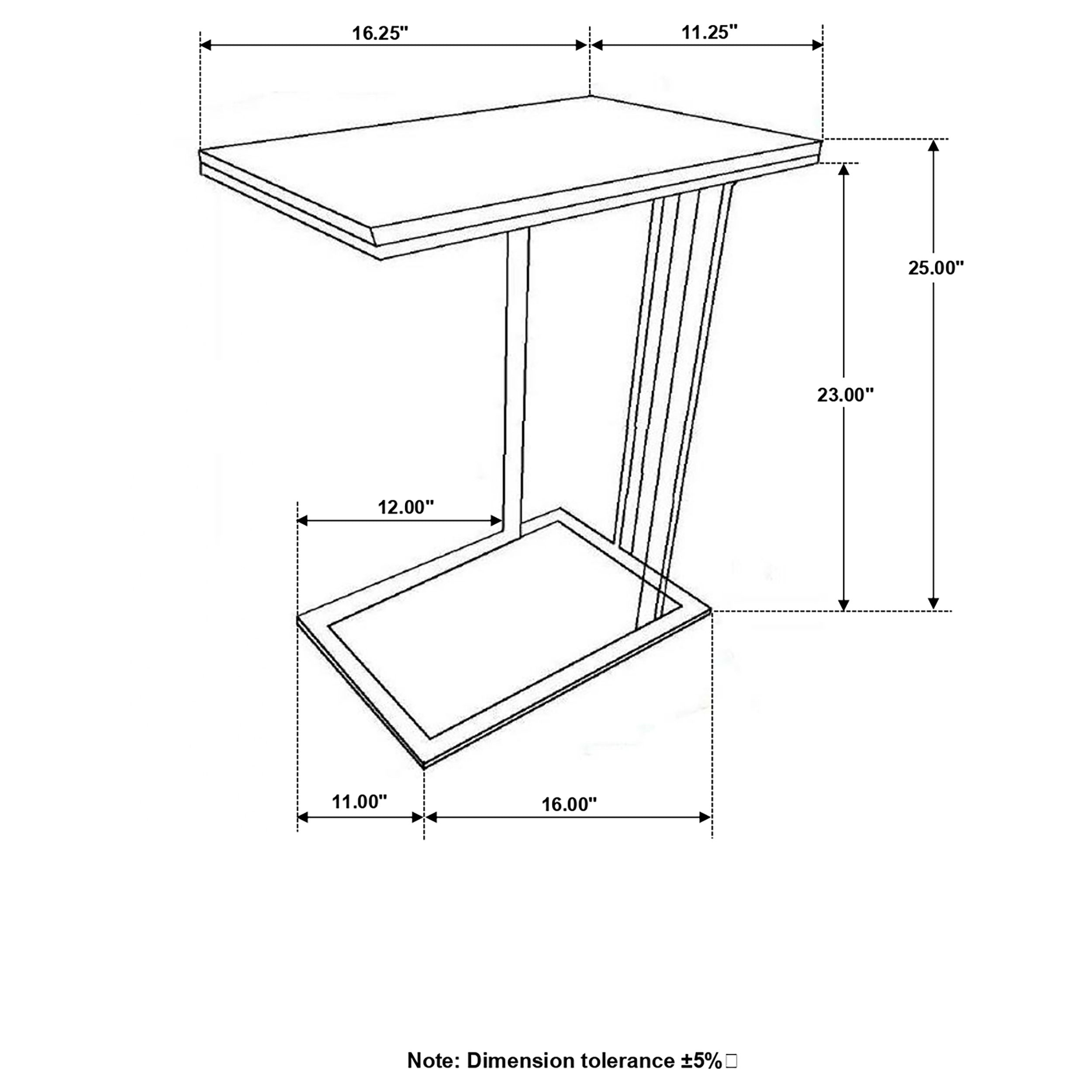 Vicente Accent Table with Marble Top Grey