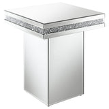 Elora Pedestal Square Top Accent Table Mirror