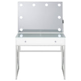 Eliza 2-piece Vanity Set with Hollywood Lighting White and Chrome