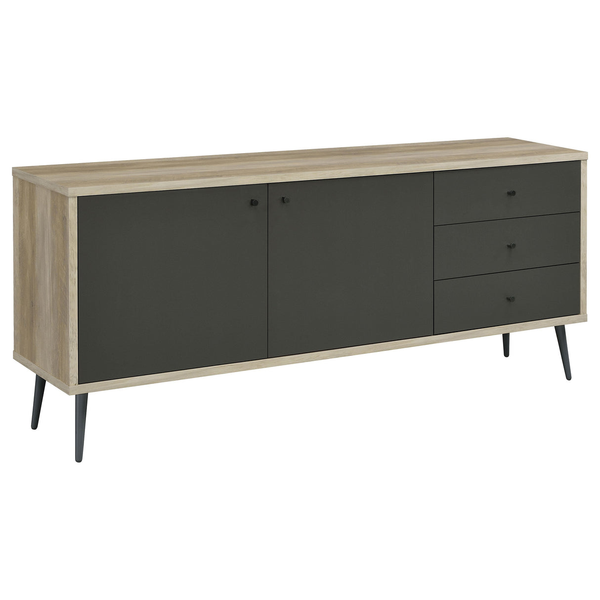 Maeve 2-door Engineered Wood Accent Cabinet Grey and Antique Pine