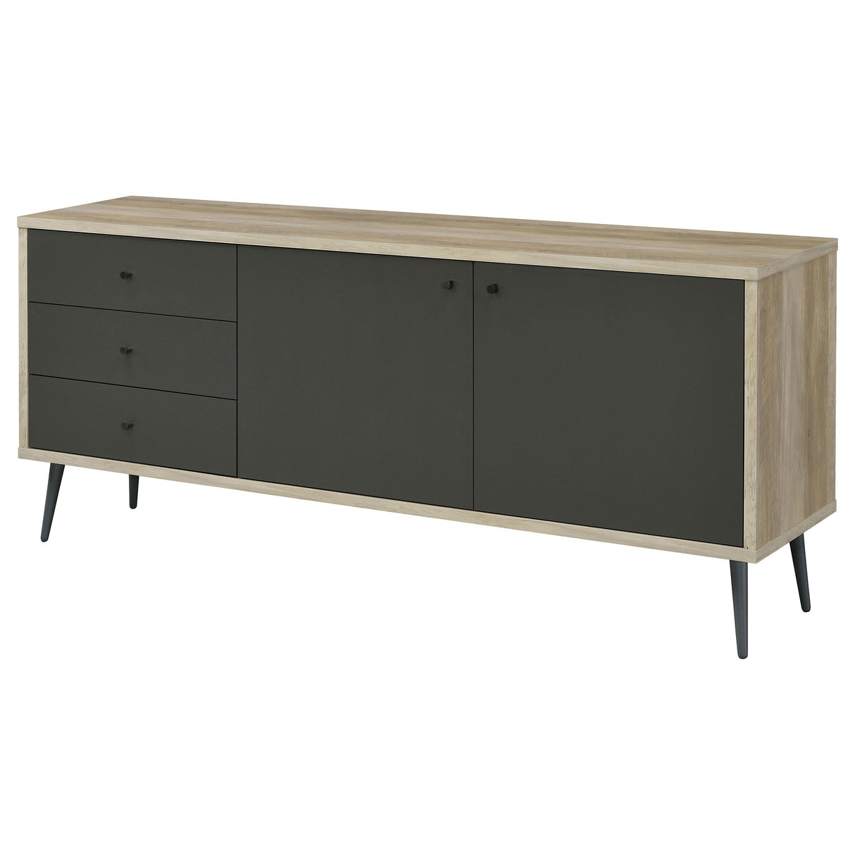 Maeve 2-door Engineered Wood Accent Cabinet Grey and Antique Pine