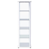 Aero 5-shelf Display Curio Cabinet with LED Lighting White