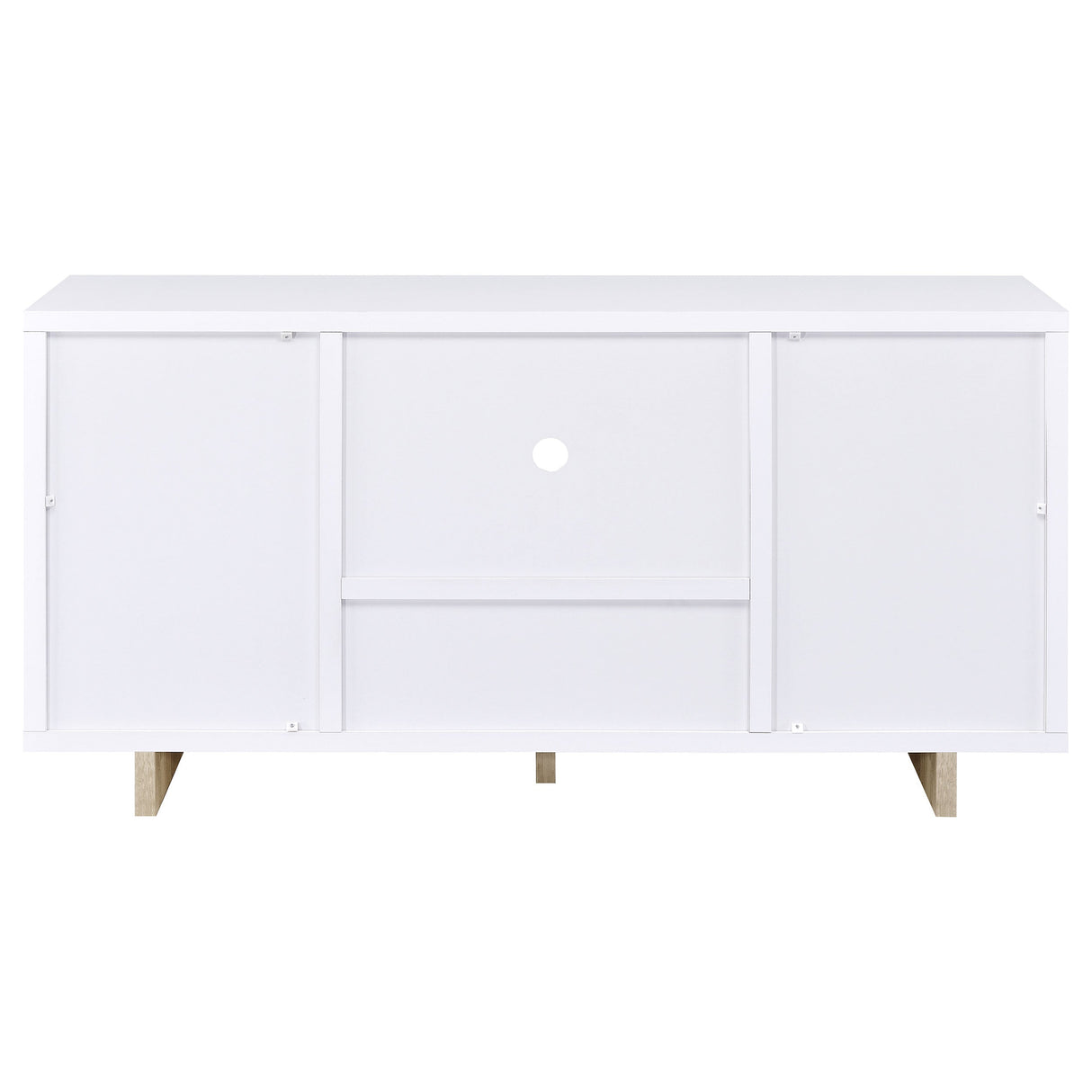 Dalton 2-door Storage Credenza White and Distressed Pine