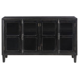 Sylvia 4-door Accent Cabinet Black