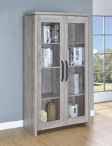 Alejo 2-door Tall Cabinet Grey Driftwood