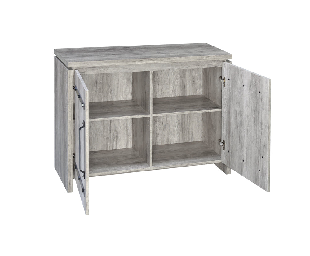 Enoch 2-door Accent Cabinet Grey Driftwood