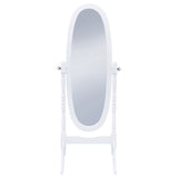 Foyet Oval Cheval Mirror White