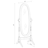 Foyet Oval Cheval Mirror White