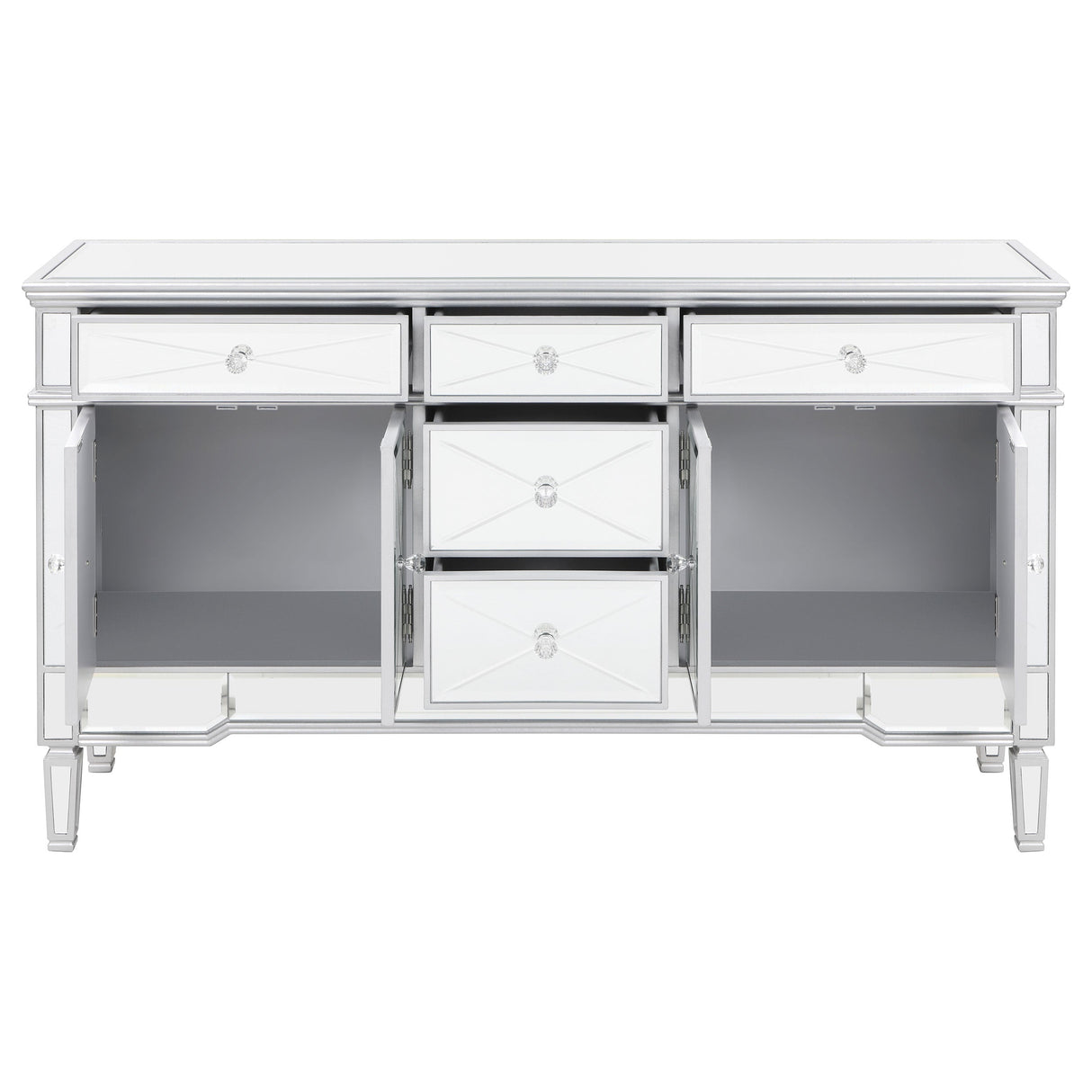 Duchess 5-drawer Accent Cabinet Silver