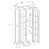 Tammi 2-door Tall Cabinet Antique White and Brown