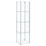 Bellatrix Rectangular 4-shelf Curio Cabinet White and Clear