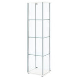 Bellatrix Rectangular 4-shelf Curio Cabinet White and Clear