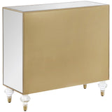 Astilbe 2-door Accent Cabinet Mirror and Champagne