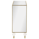 Lupin 2-door Accent Cabinet Mirror and Champagne