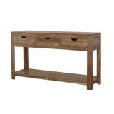 Esther 3-drawer Storage Console Table Natural Sheesham