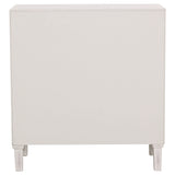 Clarkia Accent Cabinet with Floral Carved Door White