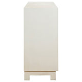 Voula Rectangular 4-door Accent Cabinet White and Gold