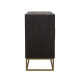 Zara 2-drawer Accent Cabinet Black Walnut and Gold