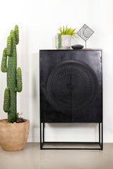 Jenna 2-door Accent Cabinet Black