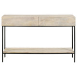 Rubeus 2-drawer Console Table with Open Shelf White Washed