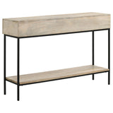 Rubeus 2-drawer Console Table with Open Shelf White Washed